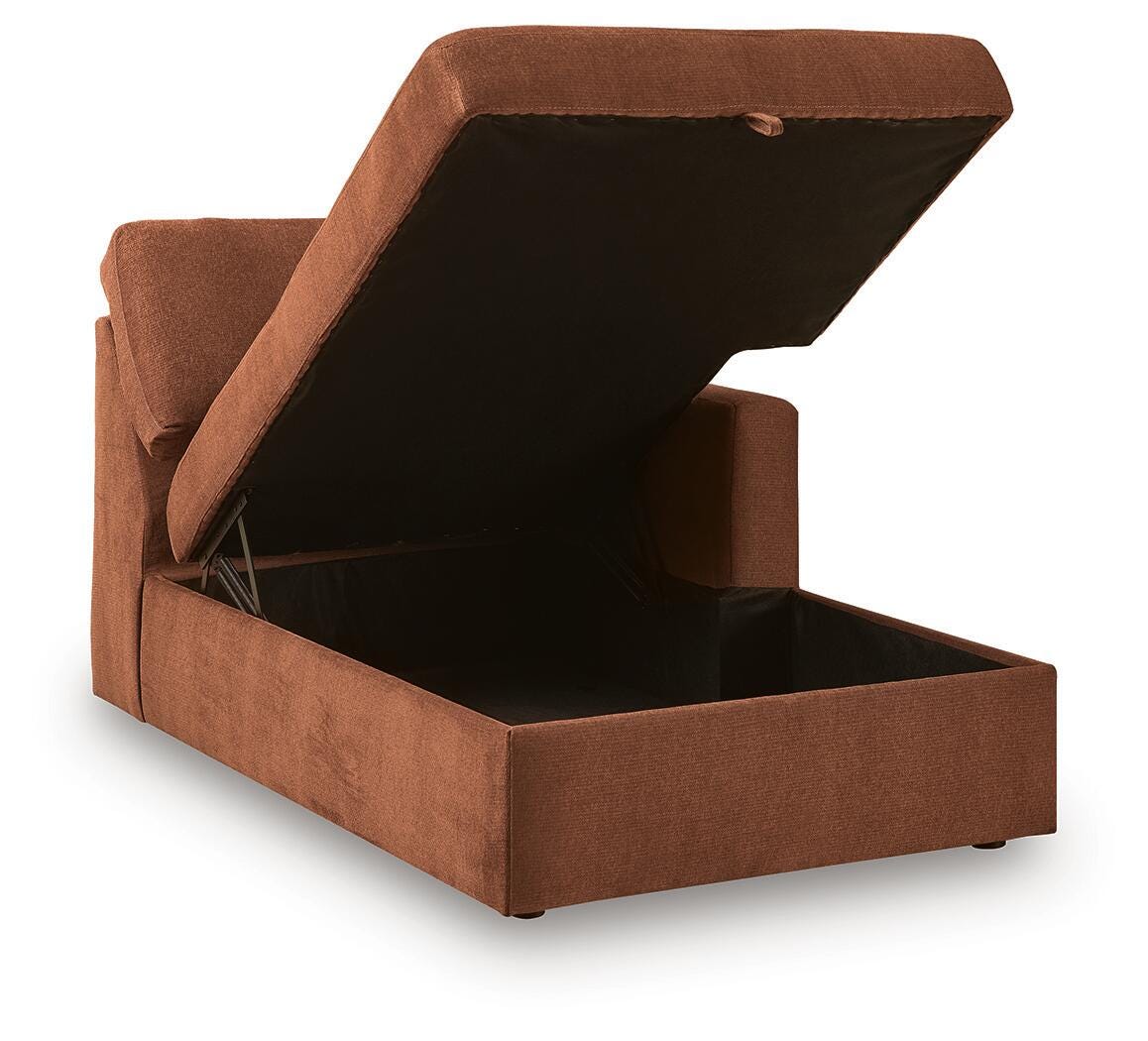 Modmax RAF Corner Chaise w/Storage Next-Gen Nuvella™ Performance Fabric