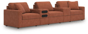 Modmax 5-Piece Sectional with Audio System Next-Gen Nuvella™ Performance Fabric