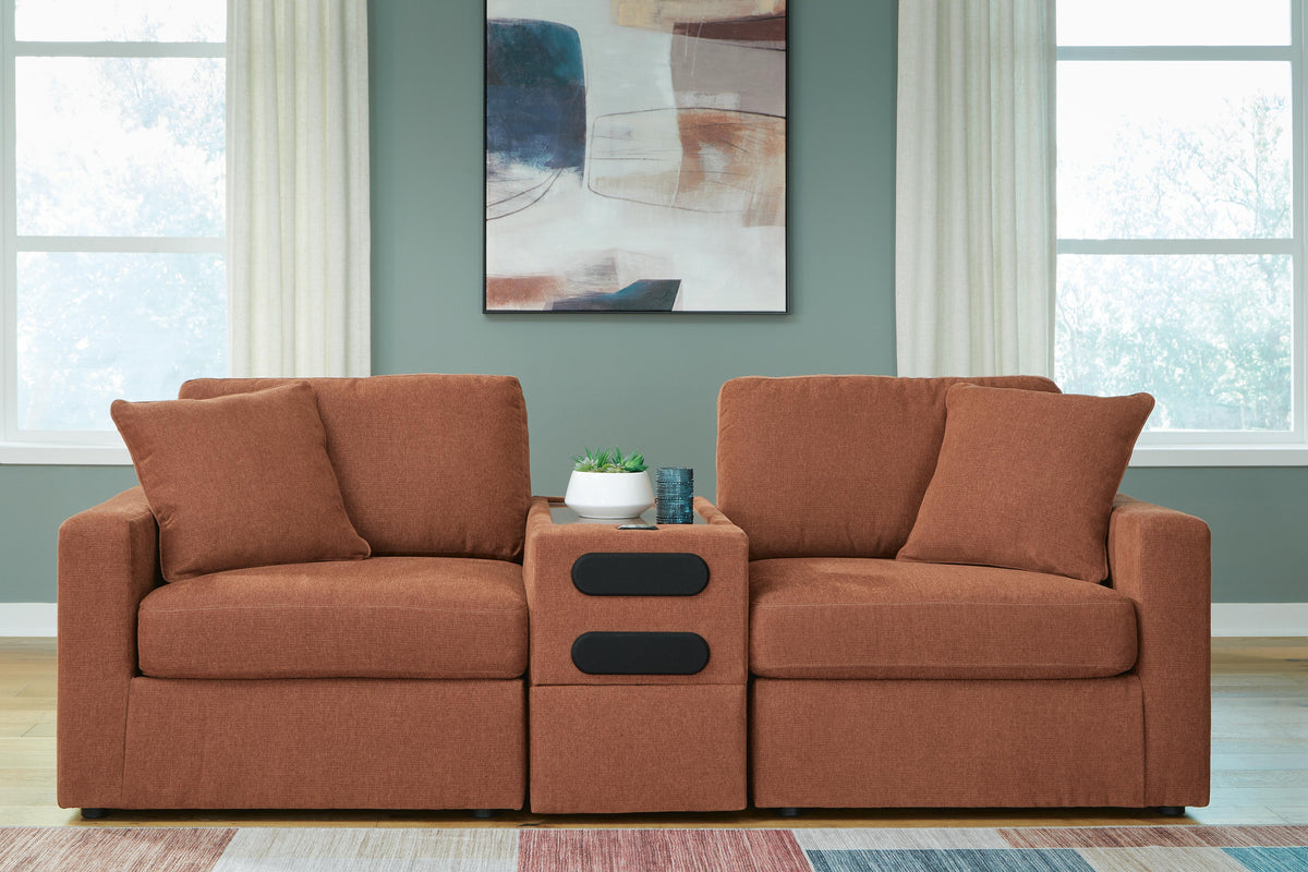 Modmax 3-Piece Sectional with Audio Console Next-Gen Nuvella™ Performance Fabric