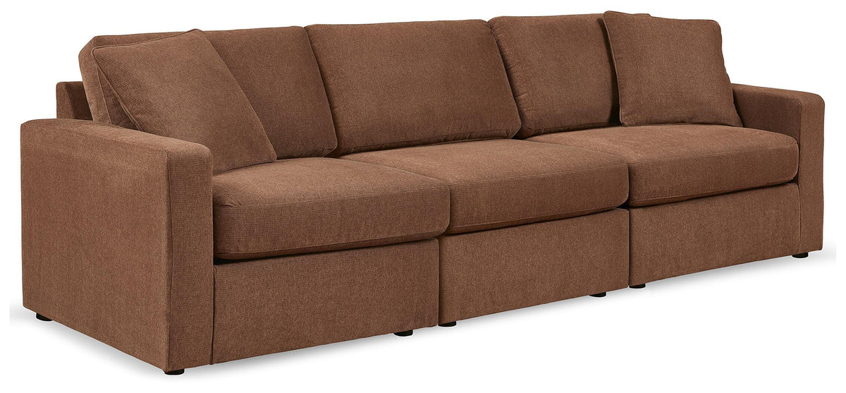 Modmax 3-Piece Sectional Sofa and 2-Piece Sectional Loveseat - Spice