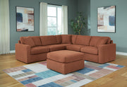 Modmax 5-Piece Sectional and Ottoman - Spice