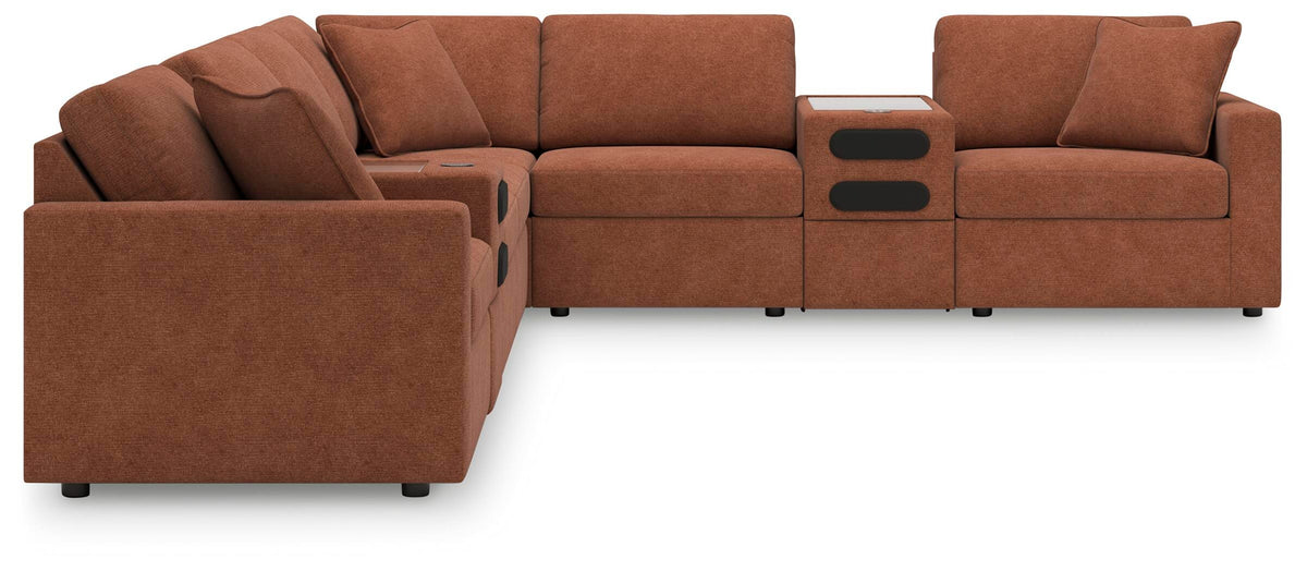 Modmax 8-Piece Sectional with Audio Consoles Next-Gen Nuvella™ Performance Fabric
