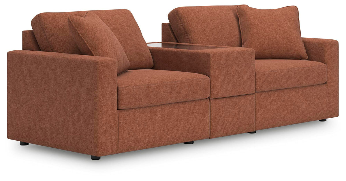 Modmax 3-Piece Sectional with Storage Console Next-Gen Nuvella™ Performance Fabric