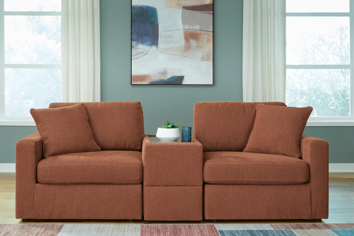 Modmax 3-Piece Sectional with Storage Console Next-Gen Nuvella™ Performance Fabric