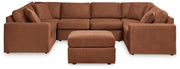 Modmax 6-Piece Sectional and Ottoman - Spice
