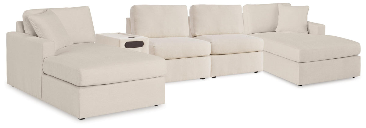 Modmax 5 Piece Sectional with Audio Console Next-Gen Nuvella™ Performance Fabric