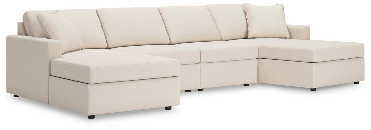 Modmax 4-Piece Double Chaise Sectional Next-Gen Nuvella™ Performance Fabric