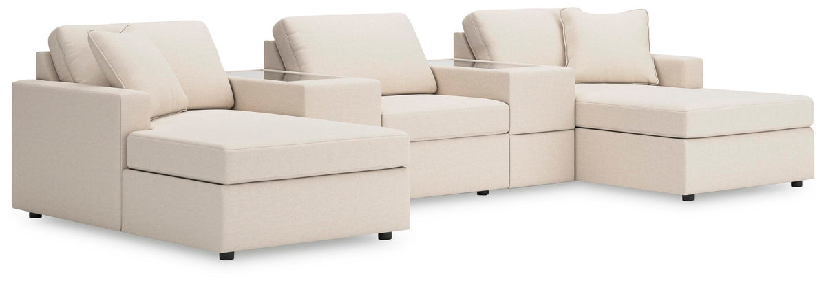 Modmax 5-Piece Pit Sectional with Storage Consoles Next-Gen Nuvella™ Performance Fabric
