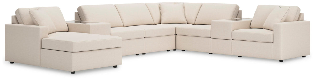 Modmax 8-Piece Sectional with Chaise and Storage Consoles Next-Gen Nuvella™ Performance Fabric