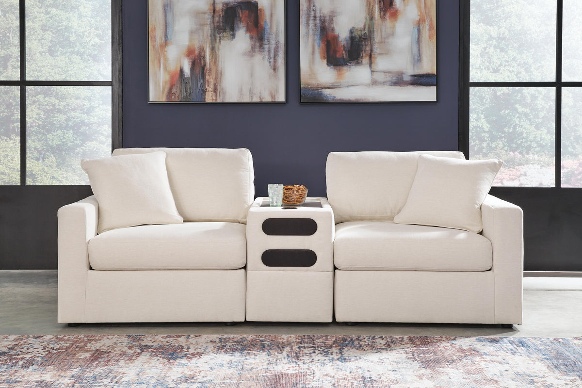 Modmax 3-Piece Sectional with Audio Console Next-Gen Nuvella™ Performance Fabric