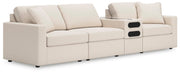 Modmax 4-Piece Sectional with Audio Console Next-Gen Nuvella™ Performance Fabric