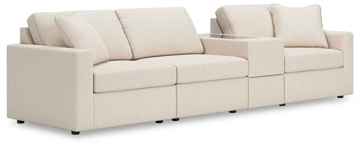 Modmax 4-Piece Sectional with Storage Console Next-Gen Nuvella™ Performance Fabric
