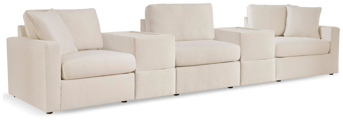 Modmax 5-Piece Sectional and 3 Ottomans - Oyster