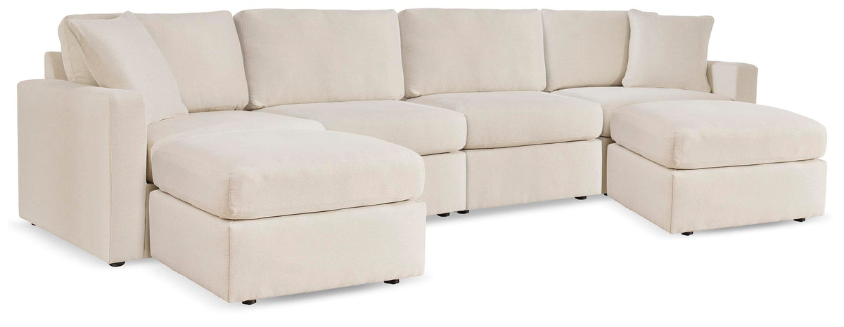 Modmax 4-Piece Sectional and 2 Ottomans - Oyster