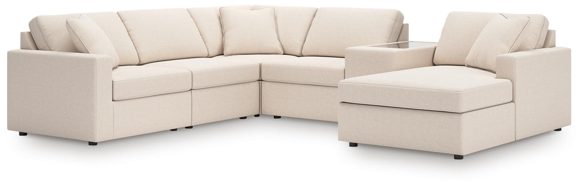 Modmax 6-Piece Sectional with Chaise Next-Gen Nuvella™ Performance Fabric