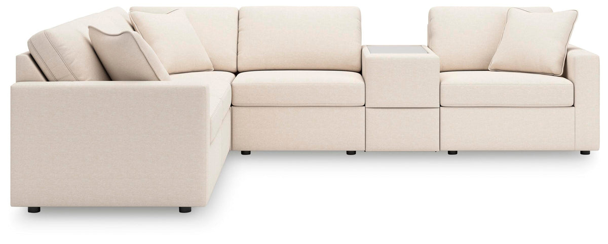 Modmax 6-Piece Sectional with Storage Console Next-Gen Nuvella™ Performance Fabric
