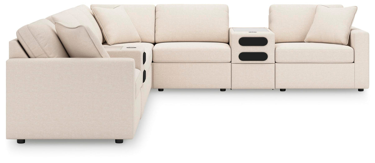 Modmax 8-Piece Sectional with Audio Consoles Next-Gen Nuvella™ Performance Fabric