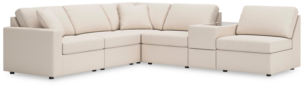 Modmax 6-Piece Sectional with Storage Console Next-Gen Nuvella™ Performance Fabric