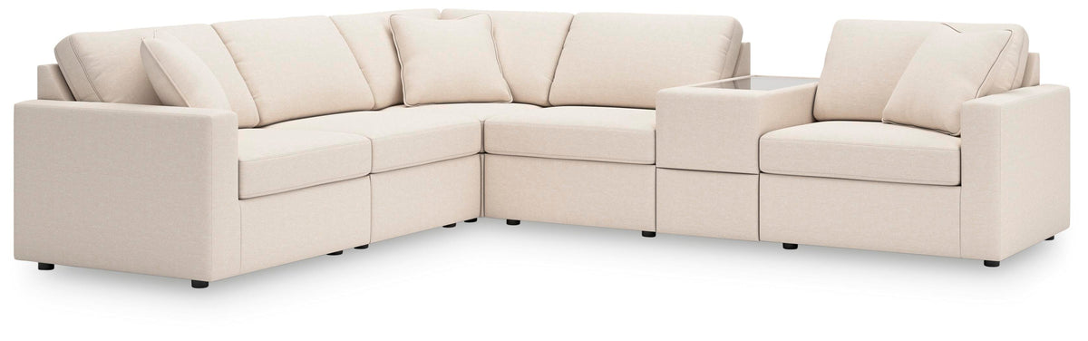 Modmax 6-Piece Sectional with Storage Console Next-Gen Nuvella™ Performance Fabric