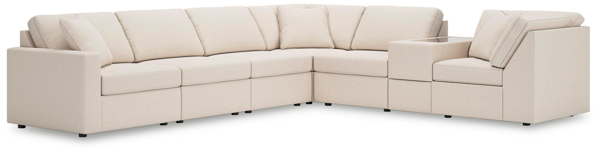 Modmax 7-Piece Sectional with Storage Console Next-Gen Nuvella™ Performance Fabric