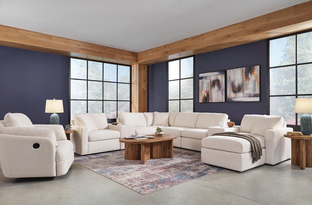 Modmax 6-Piece Sectional and Swivel Glider Recliner
