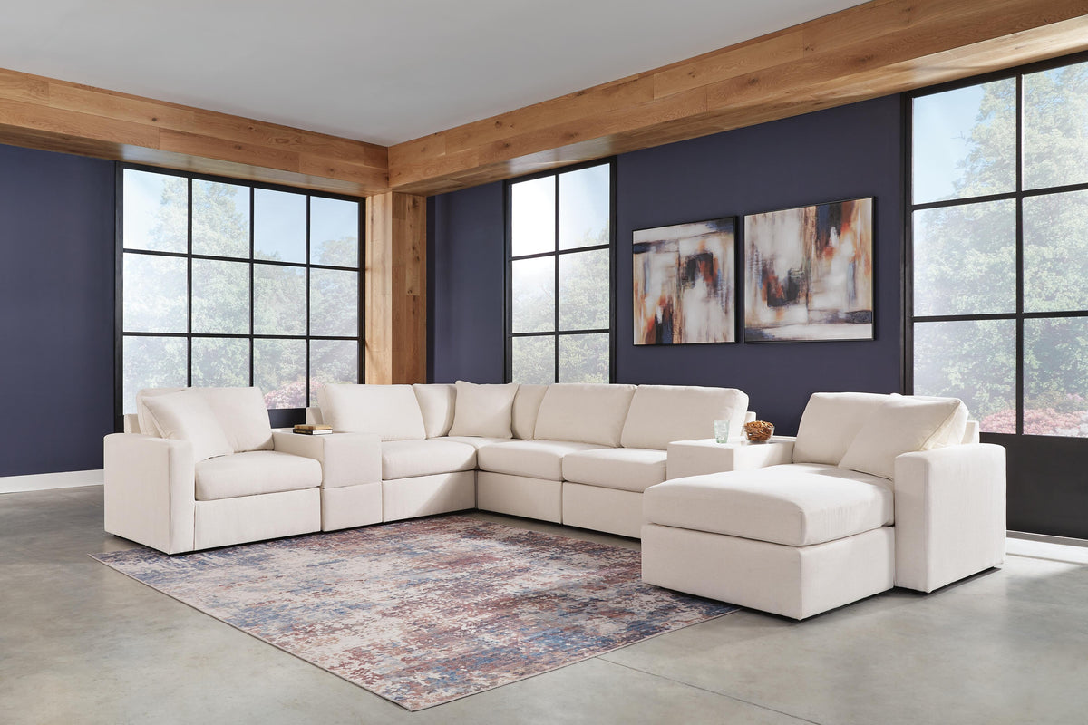 Modmax 8-Piece Sectional and Ottoman - Oyster