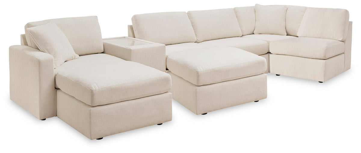 Modmax 6-Piece Sectional and 2 Ottomans - Oyster