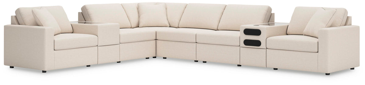 Modmax 8-Piece Sectional with Audio and Storage Consoles Next-Gen Nuvella™ Performance Fabric