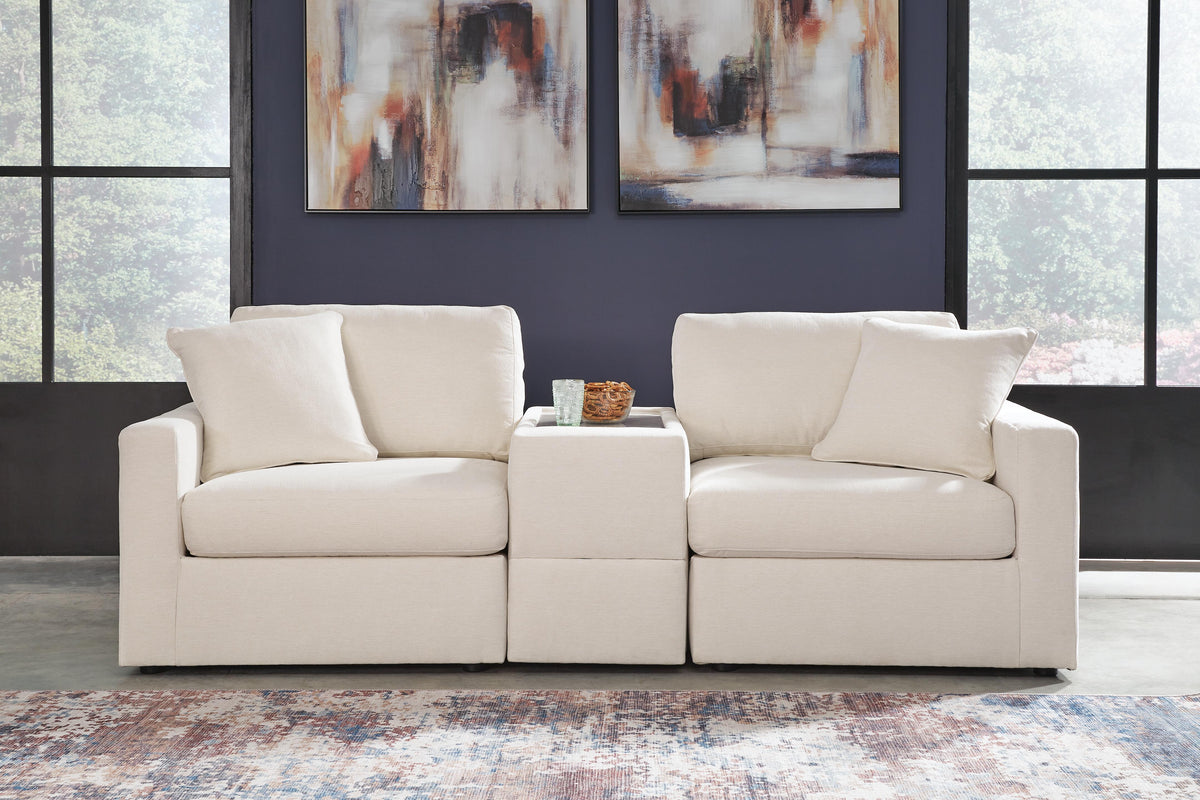 Modmax 3-Piece Sectional with Storage Console Next-Gen Nuvella™ Performance Fabric