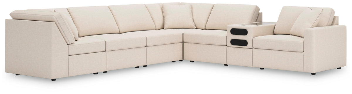 Modmax 7-Piece Sectional with Audio Console Next-Gen Nuvella™ Performance Fabric
