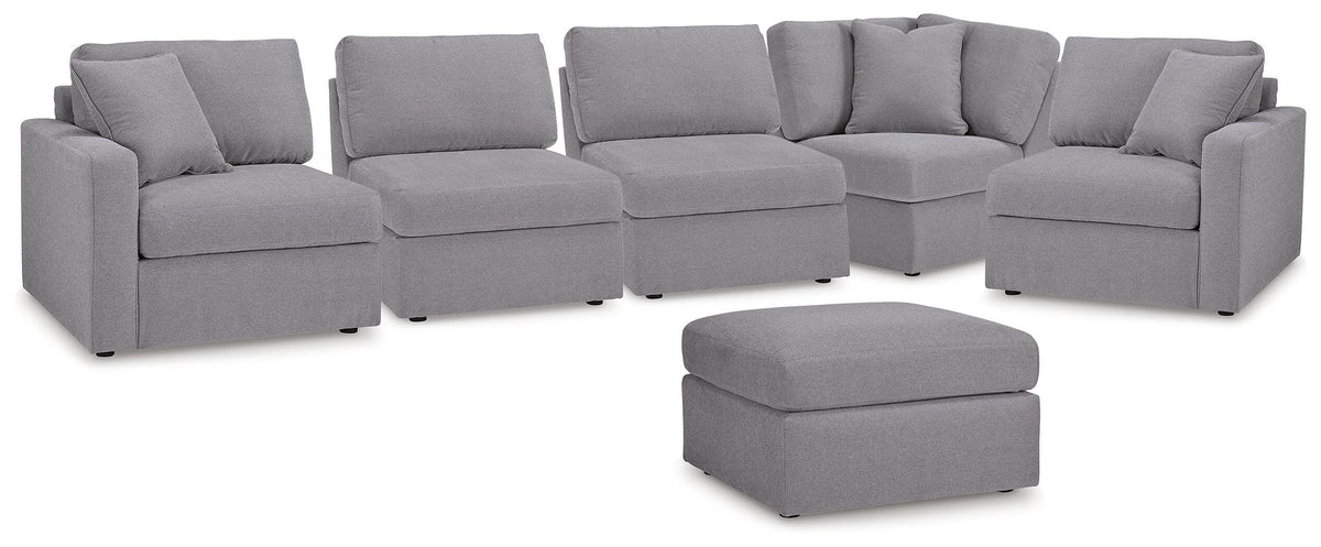 Modmax 5-Piece Sectional and Ottoman - Granite