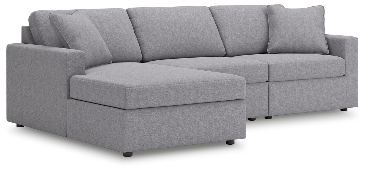 Modmax 3-Piece Sectional with Chaise Next-Gen Nuvella™ Performance Fabric