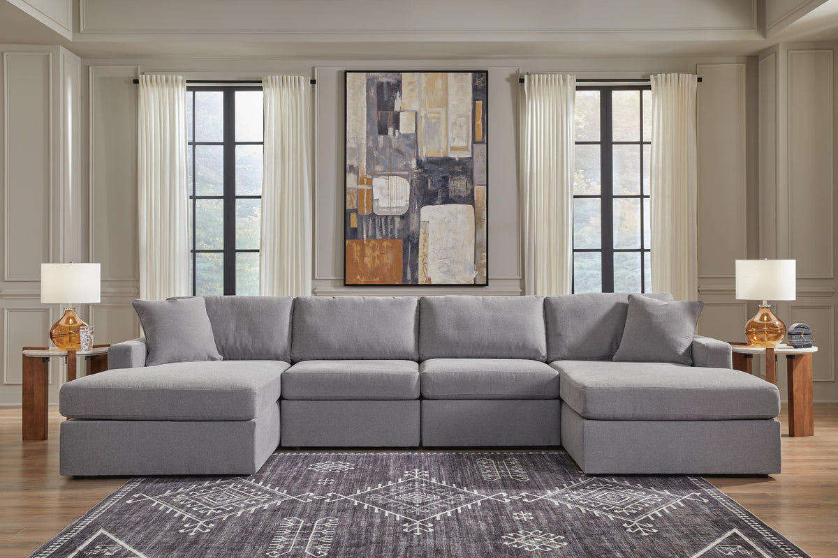 Modmax 4-Piece Double Chaise Sectional Next-Gen Nuvella™ Performance Fabric