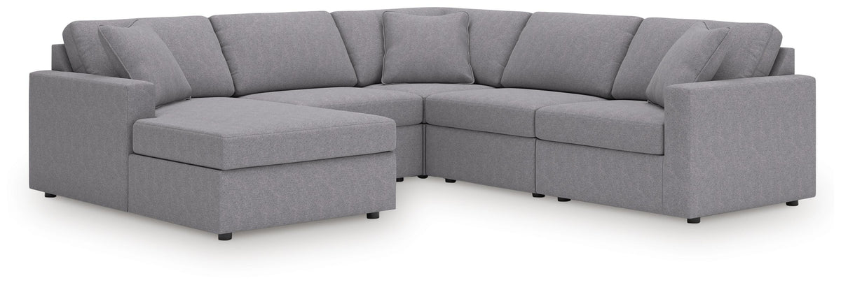 Modmax 5-Piece Sectional with Chaise Next-Gen Nuvella™ Performance Fabric