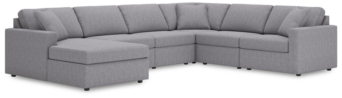 Modmax 6-Piece Sectional with Chaise Next-Gen Nuvella™ Performance Fabric