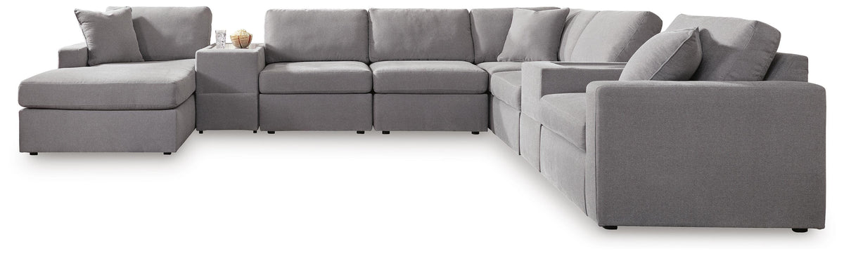 Modmax 8-Piece Sectional with Chaise and Storage Consoles Next-Gen Nuvella™ Performance Fabric