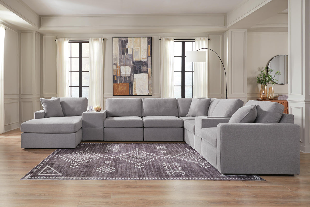 Modmax 8-Piece Sectional with Chaise and Storage Consoles Next-Gen Nuvella™ Performance Fabric