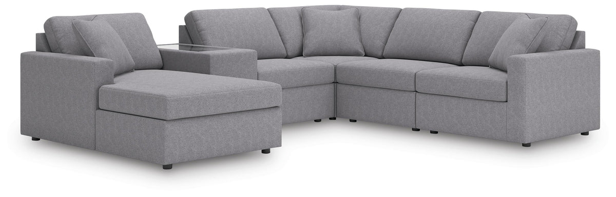 Modmax 6-Piece Sectional with Chaise Next-Gen Nuvella™ Performance Fabric
