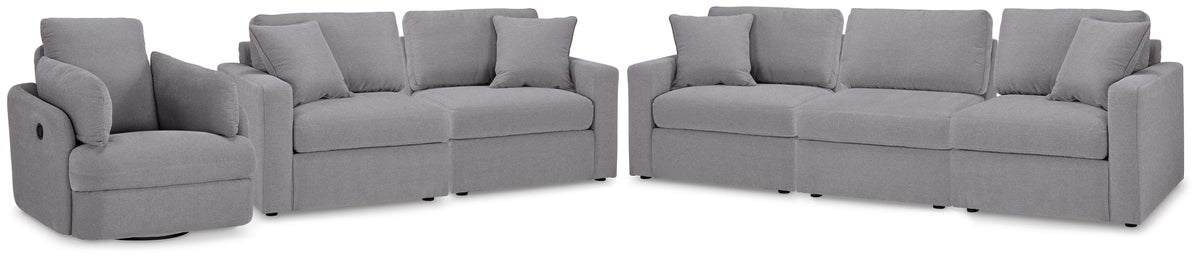 Modmax 3-Piece Sectional Sofa, 2-Piece Sectional Loveseat and Swivel Glider Recliner