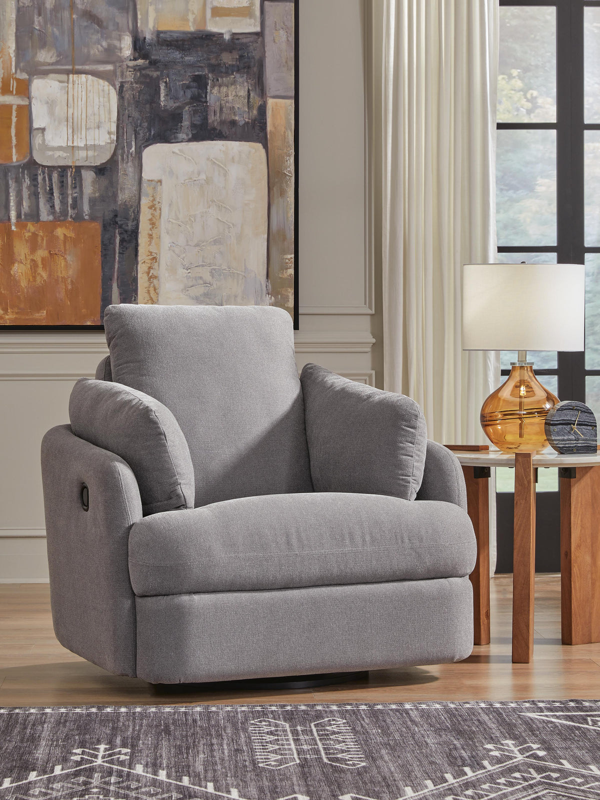 Modmax Swivel Glider Recliner Next-Gen Nuvella™ Performance Fabric