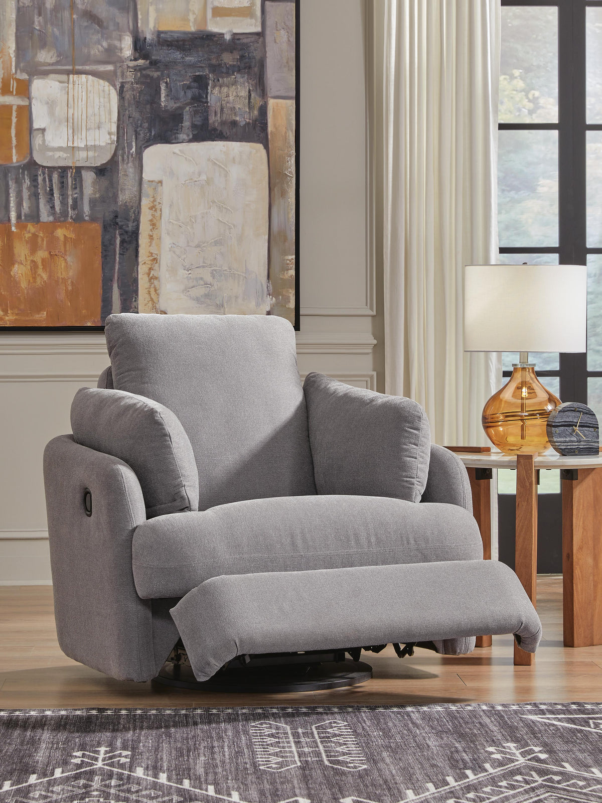 Modmax Swivel Glider Recliner Next-Gen Nuvella™ Performance Fabric