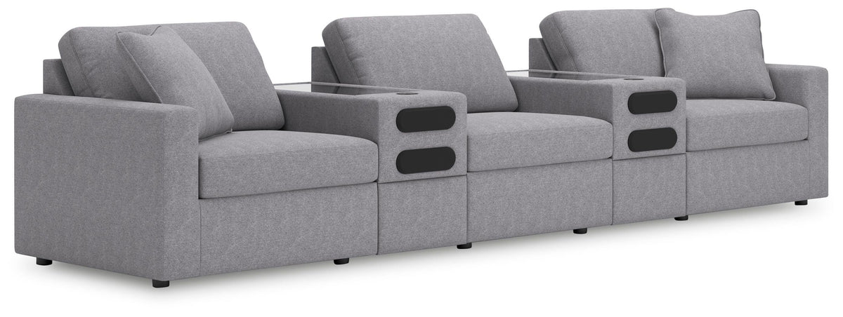 Modmax 5-Piece Sectional with Audio Consoles Next-Gen Nuvella™ Performance Fabric