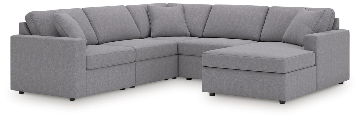 Modmax 5-Piece Sectional with Chaise Next-Gen Nuvella™ Performance Fabric