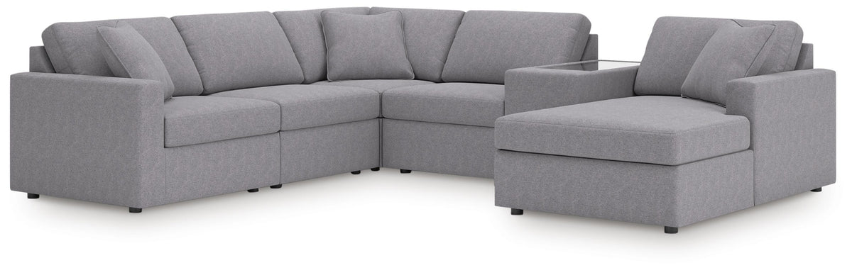 Modmax 6-Piece Sectional with Chaise Next-Gen Nuvella™ Performance Fabric