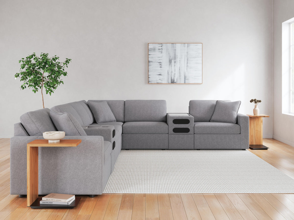 Modmax 8-Piece Sectional with Audio Consoles Next-Gen Nuvella™ Performance Fabric