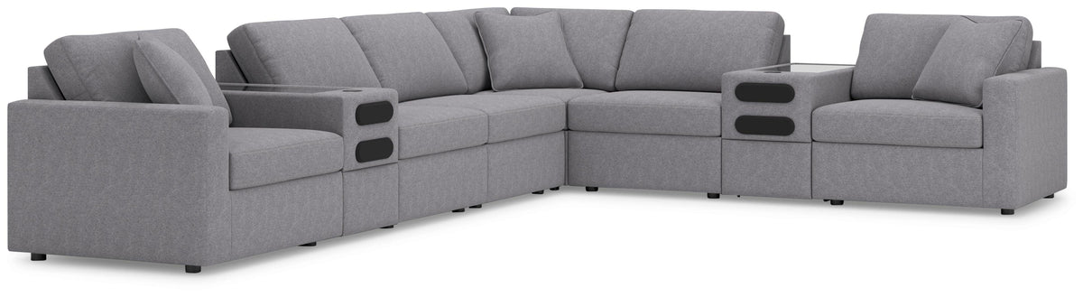 Modmax 8-Piece Sectional with Audio Consoles Next-Gen Nuvella™ Performance Fabric
