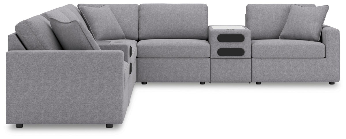 Modmax 8-Piece Sectional with Audio Consoles Next-Gen Nuvella™ Performance Fabric