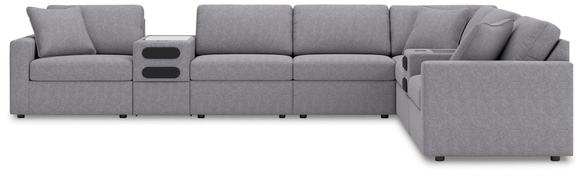Modmax 8-Piece Sectional with Audio Consoles Next-Gen Nuvella™ Performance Fabric