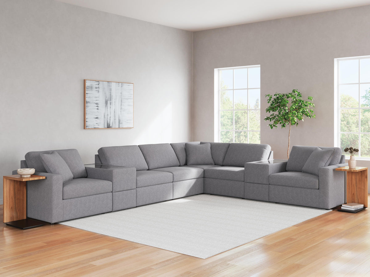 Modmax 8-Piece Sectional with Storage Consoles Next-Gen Nuvella™ Performance Fabric