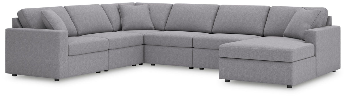 Modmax 6-Piece Sectional with Chaise Next-Gen Nuvella™ Performance Fabric